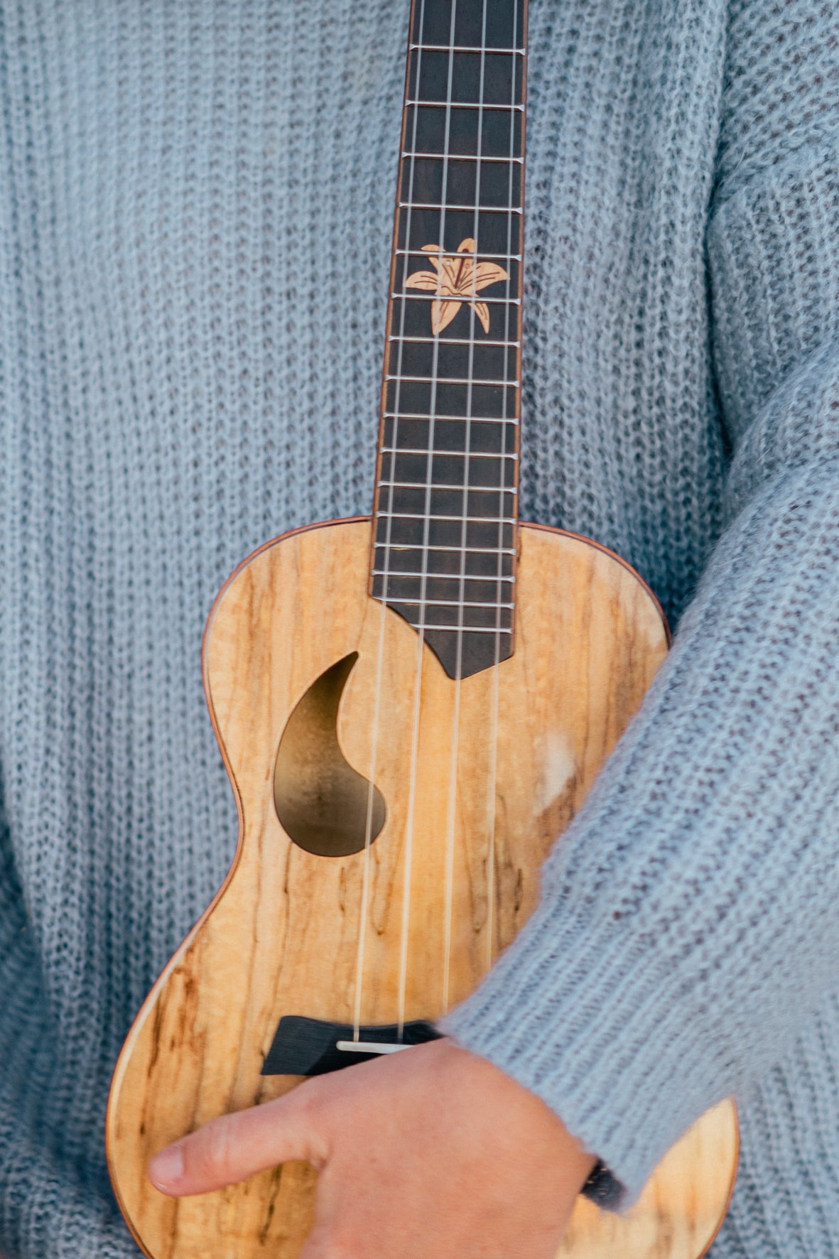 Snail BH-1C Spalted Maple Gloss Concert Ukulele