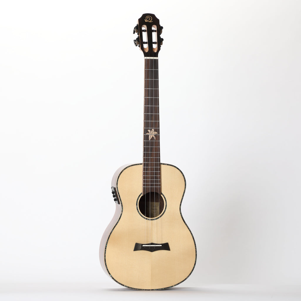 Snail BHC-5BEQ -  Solid Spruce Top, Electro Baritone Ukulele, 38MM Nut